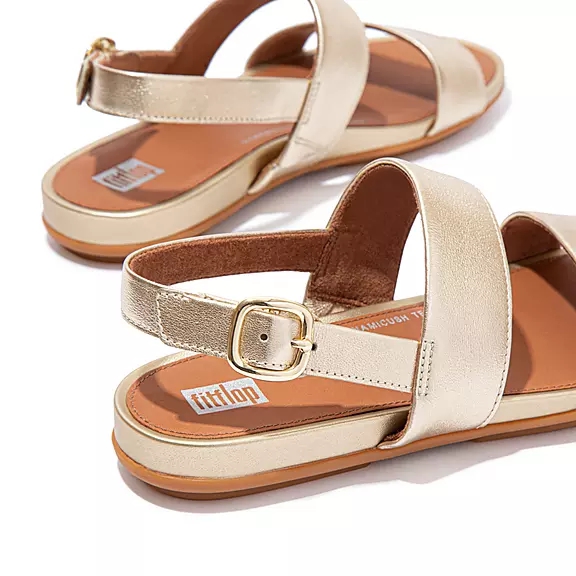 FitFlop GRACIE Læder Sandaler Med Rem Guld | 62210103