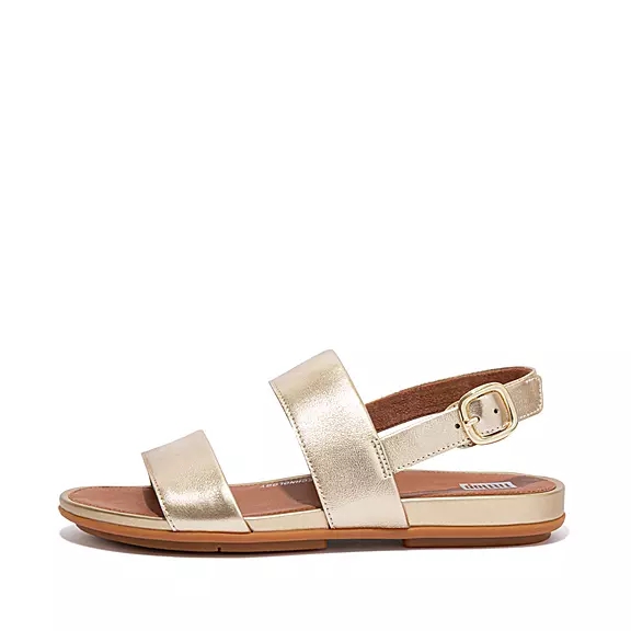 FitFlop GRACIE Læder Sandaler Med Rem Guld | 62210103