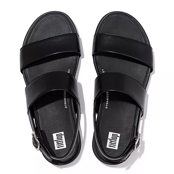 FitFlop GRACIE Læder Sandaler Med Rem Sort | 11436366