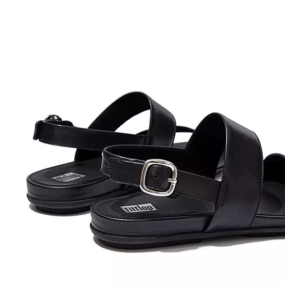 FitFlop GRACIE Læder Sandaler Med Rem Sort | 11436366