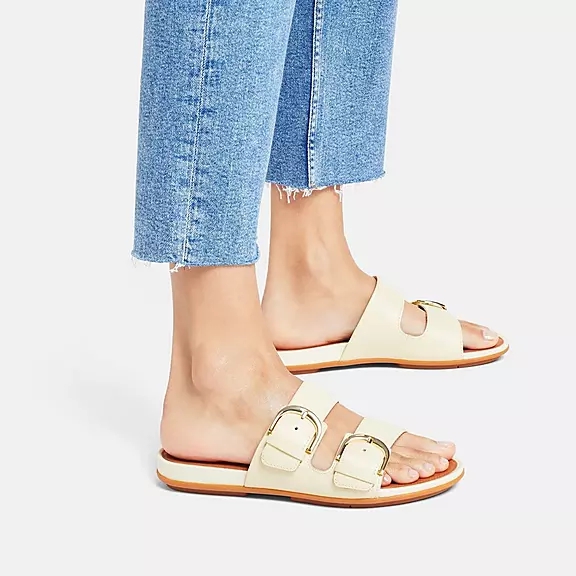 FitFlop GRACIE Přezkou Læder Badesandaler Gul | 34006609