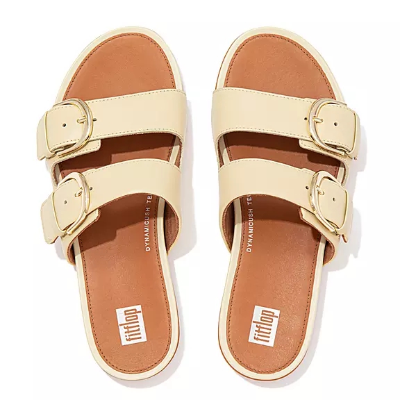 FitFlop GRACIE Přezkou Læder Badesandaler Gul | 34006609
