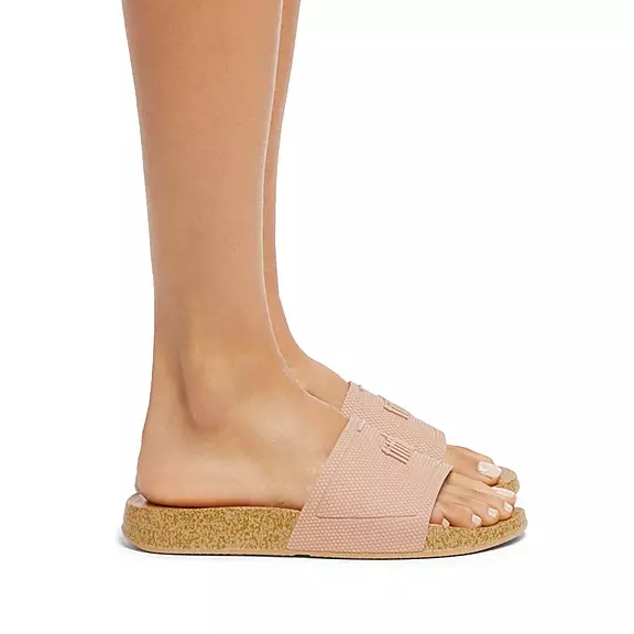 FitFlop IQUSHION Cork-Print Badesandaler Beige | 19768647