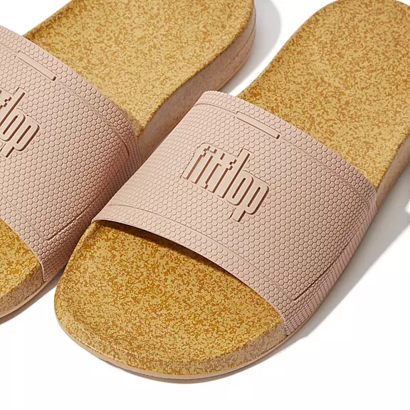 FitFlop IQUSHION Cork-Print Badesandaler Beige | 19768647