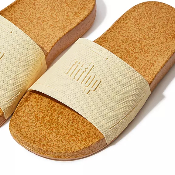 FitFlop IQUSHION Cork-Print Badesandaler Beige | 40760659