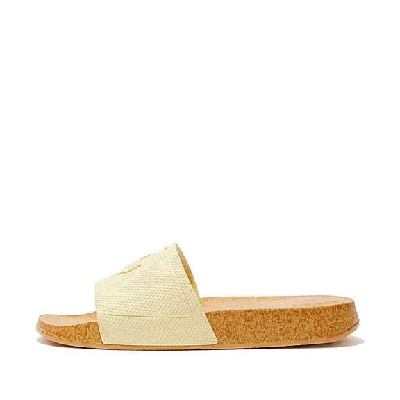 FitFlop IQUSHION Cork-Print Badesandaler Beige | 40760659