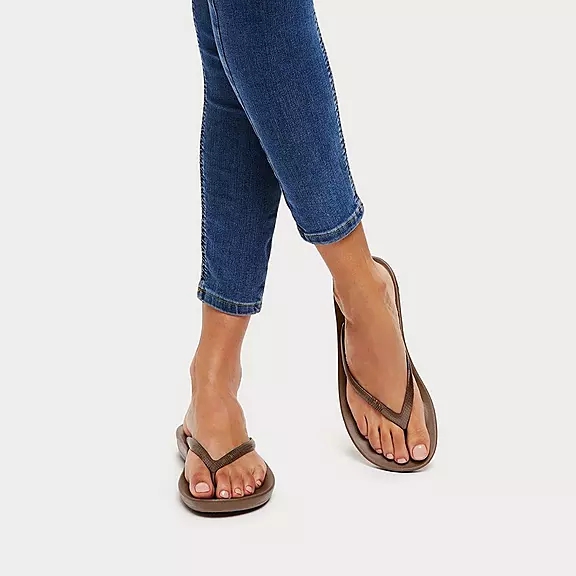 FitFlop IQUSHION Ergonomic Klipklapper Chokolade | 18639901