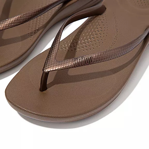 FitFlop IQUSHION Ergonomic Klipklapper Chokolade | 18639901