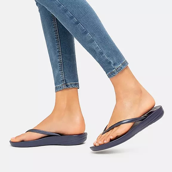 FitFlop IQUSHION Ergonomic Klipklapper Mørkeblå | 91929965