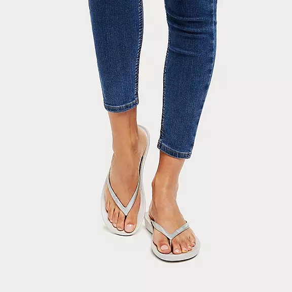 FitFlop IQUSHION Ergonomic Klipklapper Sølv | 79539508