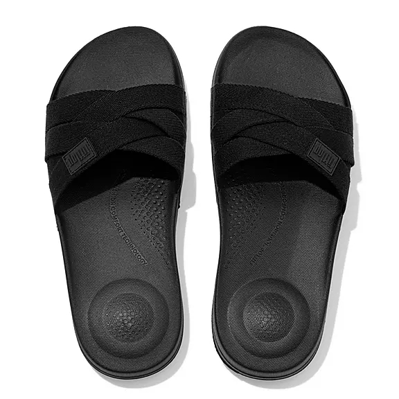 FitFlop IQUSHION Multi-Páskové Badesandaler Sort | 39897107