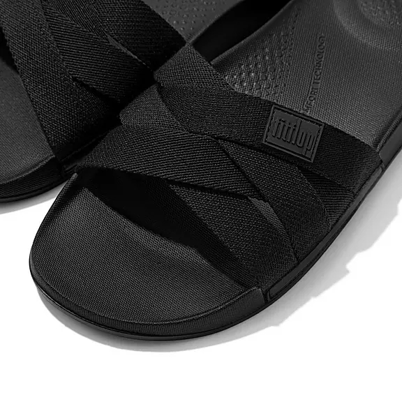 FitFlop IQUSHION Multi-Páskové Badesandaler Sort | 39897107