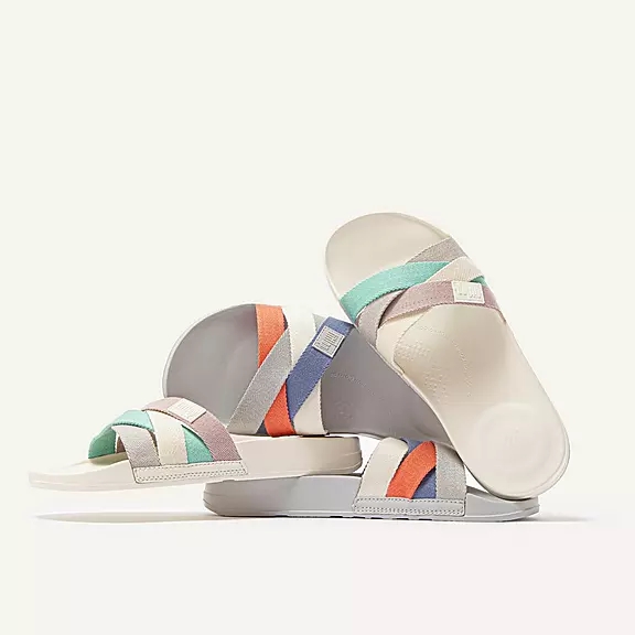 FitFlop IQUSHION Multi-Páskové Badesandaler Grå | 60290747