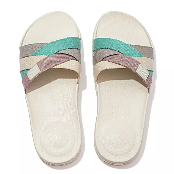 FitFlop IQUSHION Multi-Páskové Badesandaler Hvide | 95798596