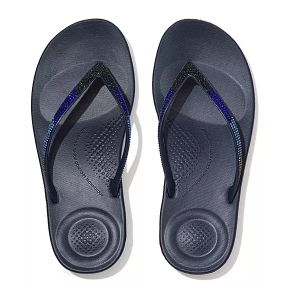 FitFlop IQUSHION Ombré Sparkle Klipklapper Mørkeblå | 15411473