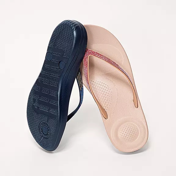 FitFlop IQUSHION Ombré Sparkle Klipklapper Mørkeblå | 15411473