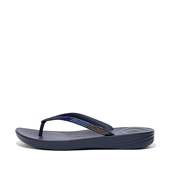 FitFlop IQUSHION Ombré Sparkle Klipklapper Mørkeblå | 15411473