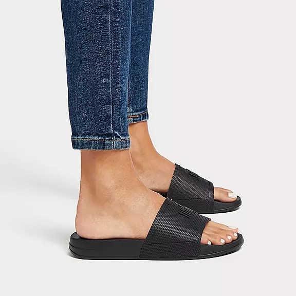 FitFlop IQUSHION Pool Badesandaler Sort | 60081432