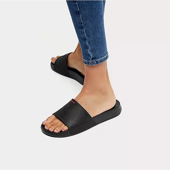 FitFlop IQUSHION Pool Badesandaler Sort | 96826271