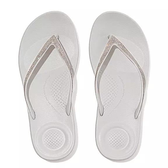 FitFlop IQUSHION Sparkle Ergonomic Klipklapper Grå | 66070635