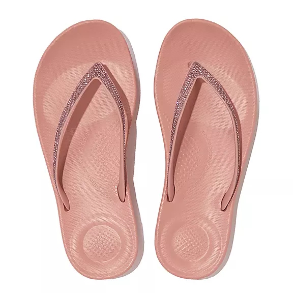 FitFlop IQUSHION Sparkle Ergonomic Klipklapper Lyserød | 93182419