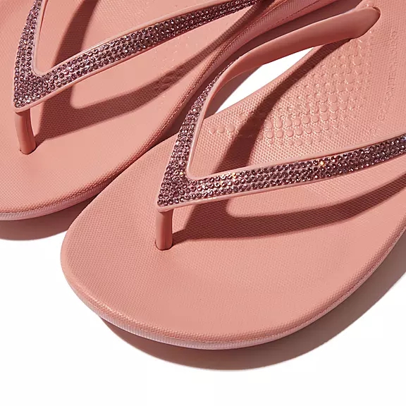 FitFlop IQUSHION Sparkle Ergonomic Klipklapper Lyserød | 93182419