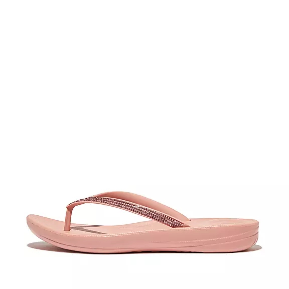 FitFlop IQUSHION Sparkle Ergonomic Klipklapper Lyserød | 93182419