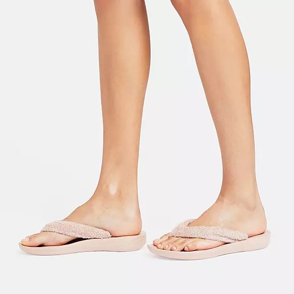 FitFlop IQUSHION Towelling Klipklapper Beige | 48016175