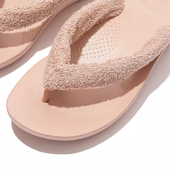FitFlop IQUSHION Towelling Klipklapper Beige | 48016175