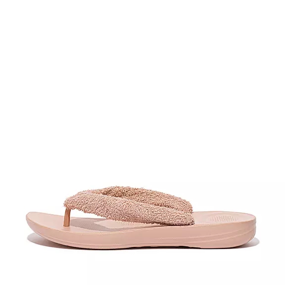 FitFlop IQUSHION Towelling Klipklapper Beige | 48016175