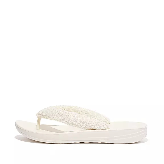 FitFlop IQUSHION Towelling Klipklapper Hvide | 31610870