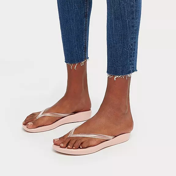 FitFlop IQUSHION Transparent Klipklapper Lyserød | 61937007