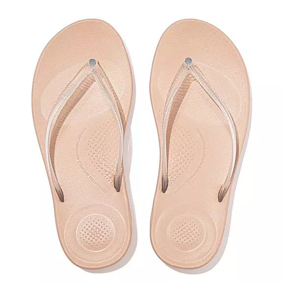 FitFlop IQUSHION Transparent Klipklapper Lyserød | 61937007