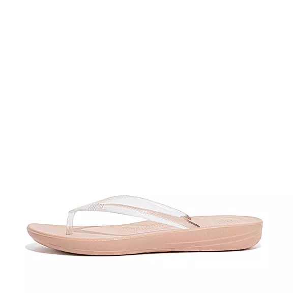 FitFlop IQUSHION Transparent Klipklapper Lyserød | 61937007