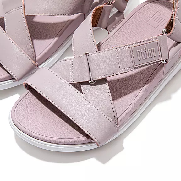 FitFlop LOOSH Læder Cross-Páskové Sandaler LyseLilla | 85960250