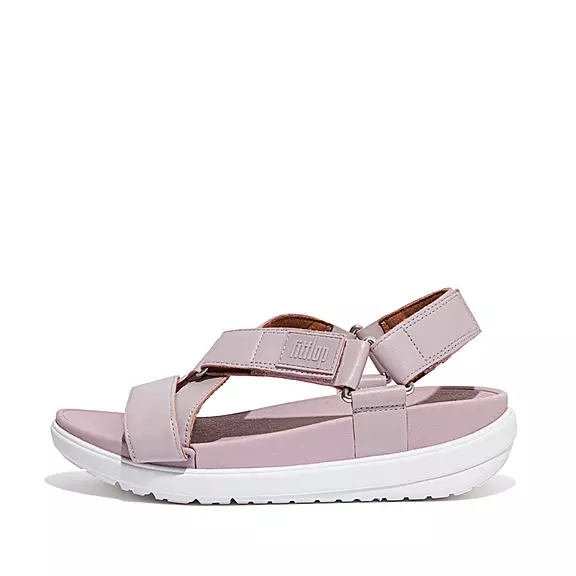 FitFlop LOOSH Læder Cross-Páskové Sandaler LyseLilla | 85960250