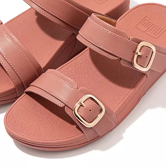 FitFlop LULU Adjustable Læder Sandaler Lyserød | 55248093