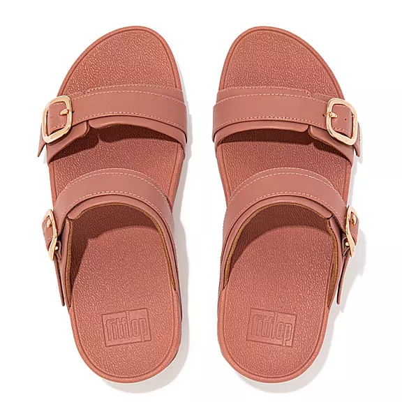 FitFlop LULU Adjustable Læder Sandaler Lyserød | 55248093