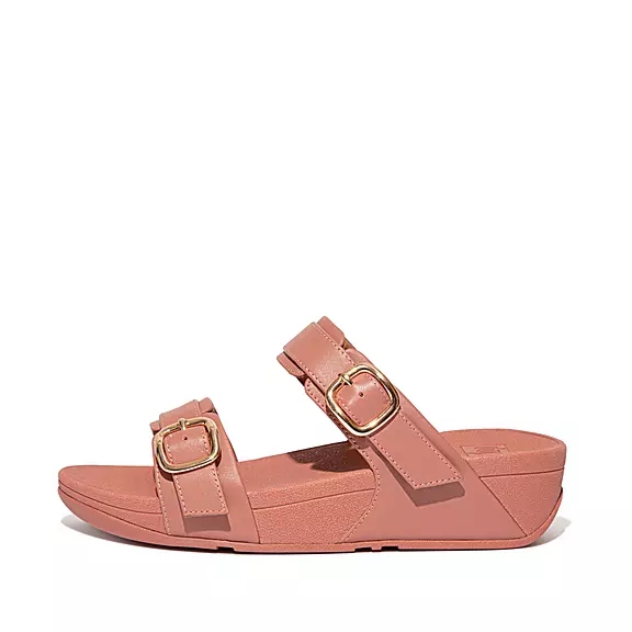 FitFlop LULU Adjustable Læder Sandaler Lyserød | 55248093