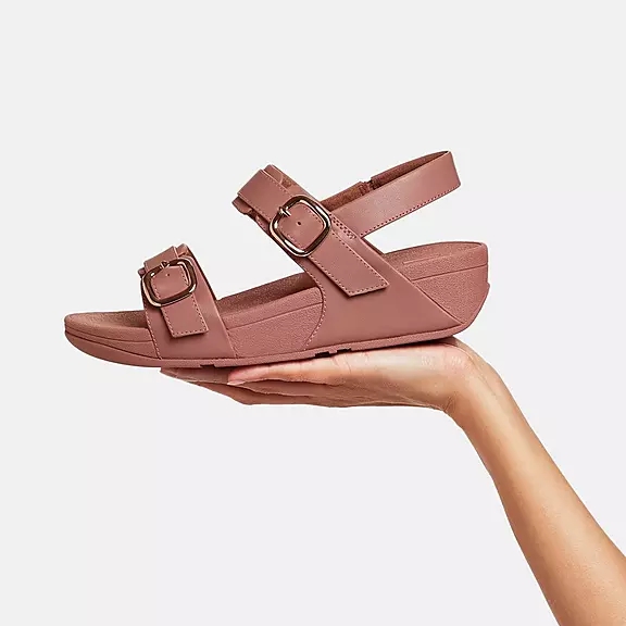 FitFlop LULU Adjustable Læder Sandaler Lyserød | 74477884