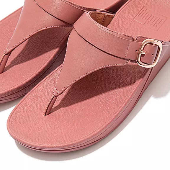FitFlop LULU Adjustable Læder Sandaler Med Tåstolpe Lyserød | 64939995
