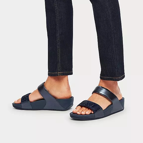 FitFlop LULU Crystal Badesandaler Mørkeblå | 99965250
