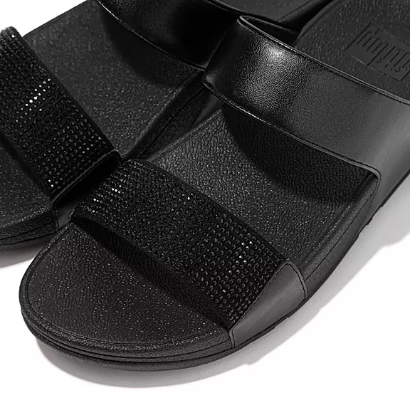 FitFlop LULU Crystal Badesandaler Sort | 18920368