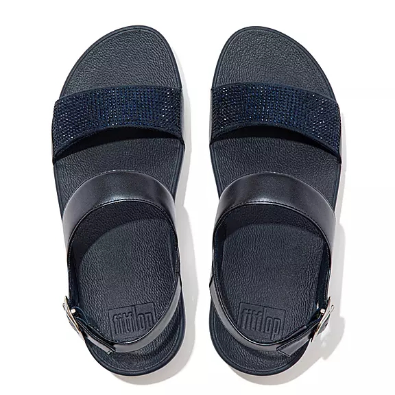FitFlop LULU Crystal Sandaler Med Rem Mørkeblå | 46586548