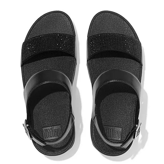 FitFlop LULU Crystal Sandaler Med Rem Sort | 62421527