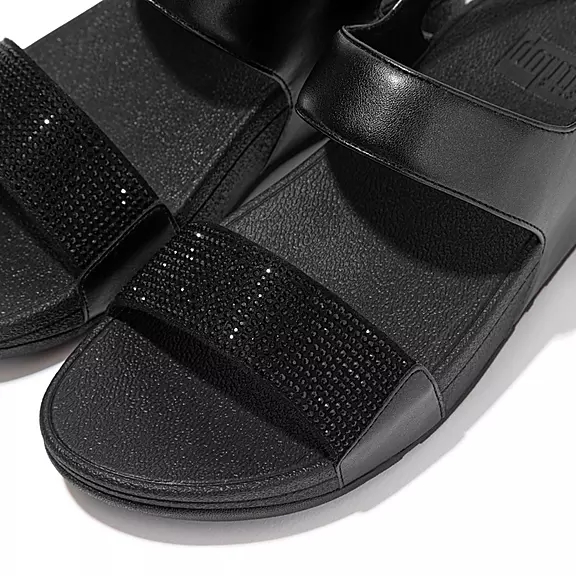 FitFlop LULU Crystal Sandaler Med Rem Sort | 62421527