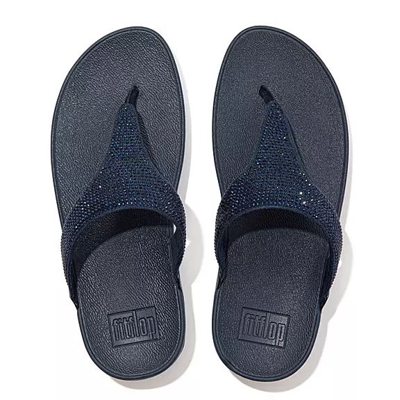 FitFlop LULU Crystal Sandaler Med Tåstolpe Mørkeblå | 21388860