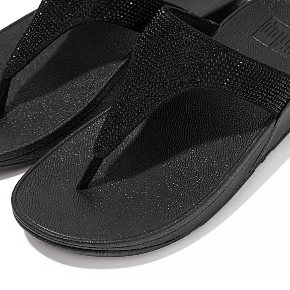 FitFlop LULU Crystal Sandaler Med Tåstolpe Sort | 34178621