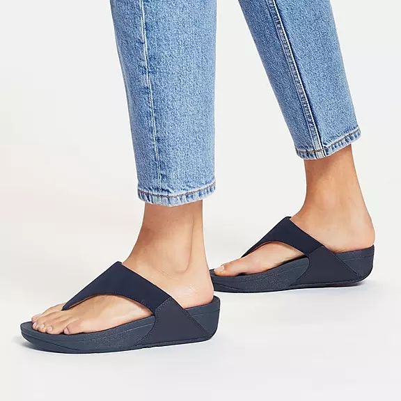 FitFlop LULU Ruskind Sandaler Med Tåstolpe Mørkeblå | 31140350