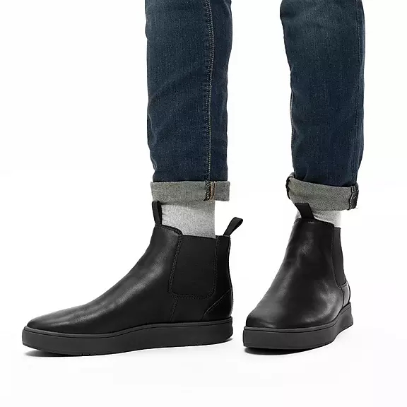 FitFlop MARGAN Vandtætte Læder Chelsea Støvler Sort | 49171815